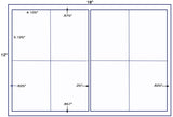US5419D-4.125''x5.125''-8 up label on a 12'' x 18'' sheet.
