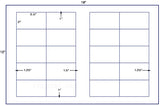 US6029D-20 up 2''x3.5'' label on a 12'' x 18''sheet.