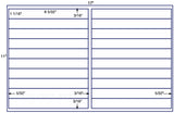US7022-8 5/32''x1 1/16''-20 up label on a 11'' x 17'' sheet.
