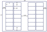 US7161-3''x1.5''-28 up label on a 11'' x 17'' sheet.
