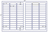 US7717-2.5"x.75''-78 up label on a 11'' x 17''sheet.