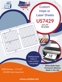 US7429-4.6''x.75'' - 40 up label on a 11''x17''sheet.
