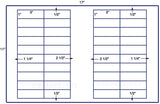 US7430-3''x1'' - 40 up label on a 11''x17''sheet.