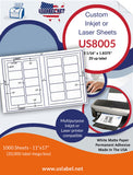 US8005-3 1/16''x1.8375"-20 up label on a 11'' x 17''sheet.
