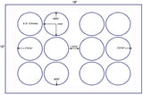 US8183D-12 up 3.5'' circle labels on a 12'' x 18'' sheet.