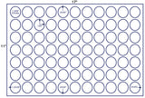 US8725-1.375" circle 77 up labels on a 11''x17'' sheet.