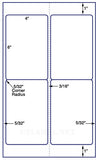US9040-4'' x 6''-4 up label on a 8 1/2'' x 14'' sheet.