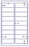 US9380 - 18 up 4'' x 1.444'' label on 8 1/2'' x 14'' sheet