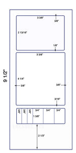 US9504-3 3/8" x 4 1/4" Label on 9 1/2'' x 4 1/4'' sheet.