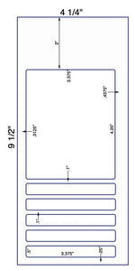 US9511-3.375'' x 4.25'' Label on 9 1/2'' x 4 1/4'' sheet.
