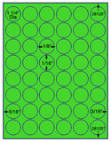 US4292-1 1/4''circle 48 up on a 8 1/2" x 11" label sheet.