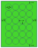US4240 - 11/2" #5193 Circle on 8 1/2"x11" label sheet.