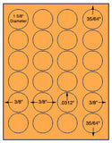 US4260-1 5/8" circle Label - # 5294-24 up 8 1/2"x11" label sheet.