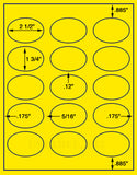 US4340-2 1/2''x1 3/4''-15 up on a 8 1/2"x11" label sheet.