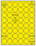 US4292-1 1/4''circle 48 up on a 8 1/2" x 11" label sheet.