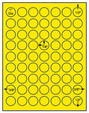 US4300-1''circle 63 up on a 8 1/2"x11"label sheet.