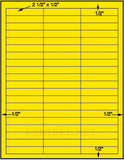 US4428-2 1/2''x1/2''-60 up on a 8 1/2" x11" label sheet.