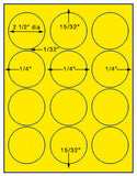 US4200-2 1/2''Circle #5294 on a 8.5"x11" label sheet.