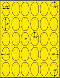 US4380-1 1/4''x2''-30 up Oval on a 8 1/2"x11" label sheet.